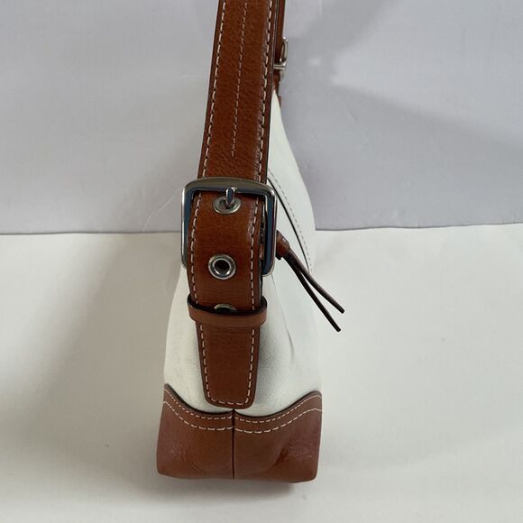 Coach Y2K Hamptons Soho Demi Cream & Brown Leather Baguette Shoulder Bag F11195 - Picture 4 of 14